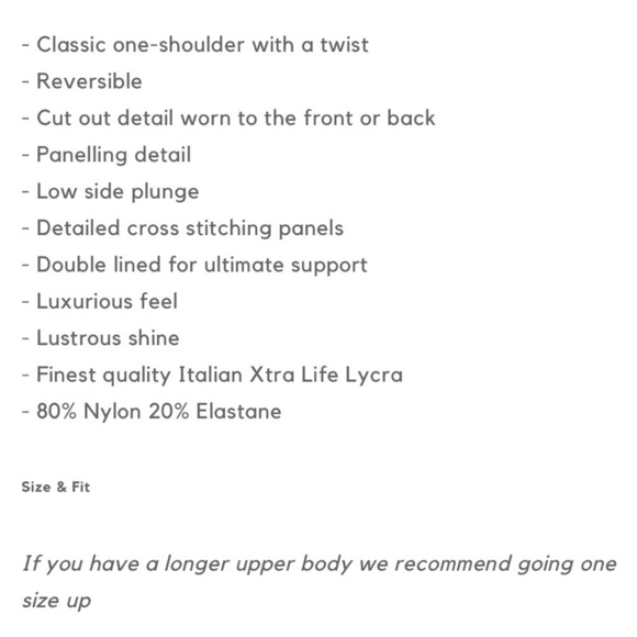 NWT Sommer Stella Shoulder One Piece Reversible Swimsuit Avorio Ivory White XS - Picture 14 of 16